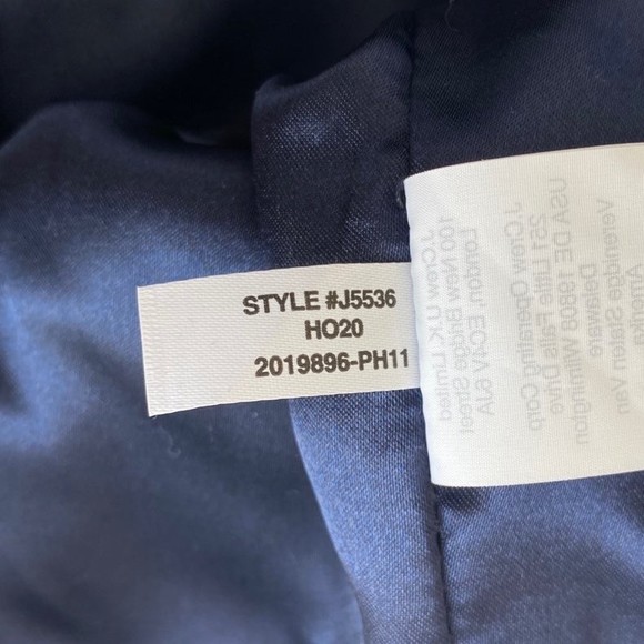 NWT J. Crew Italian Stadium Cloth Cocoon Coat in Heather Twilight Blue Size 2 - Picture 9 of 9